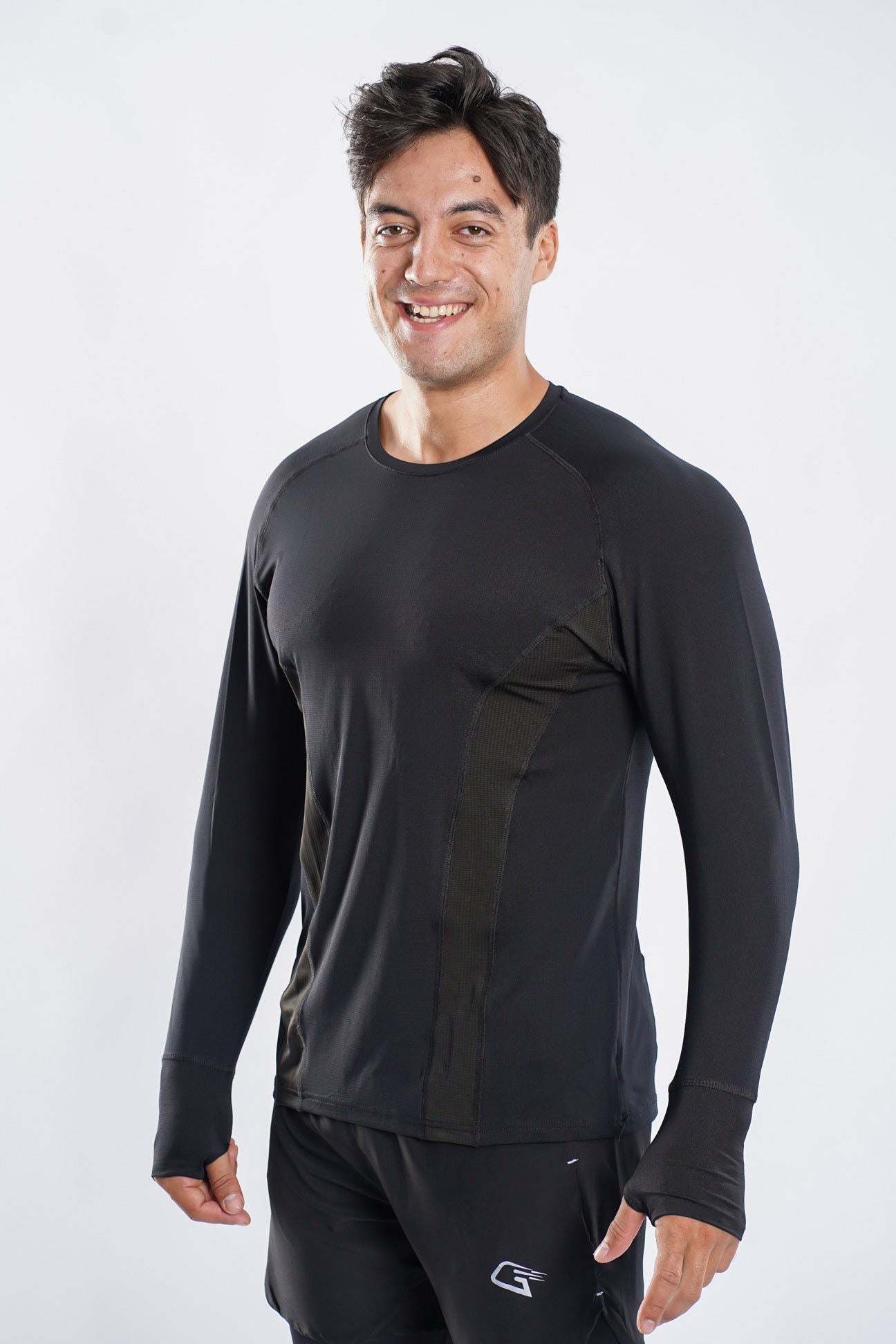 Synthetic Blackout Burst T-Shirt - Black
