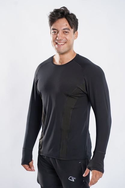 Synthetic Blackout Burst T-Shirt - Black