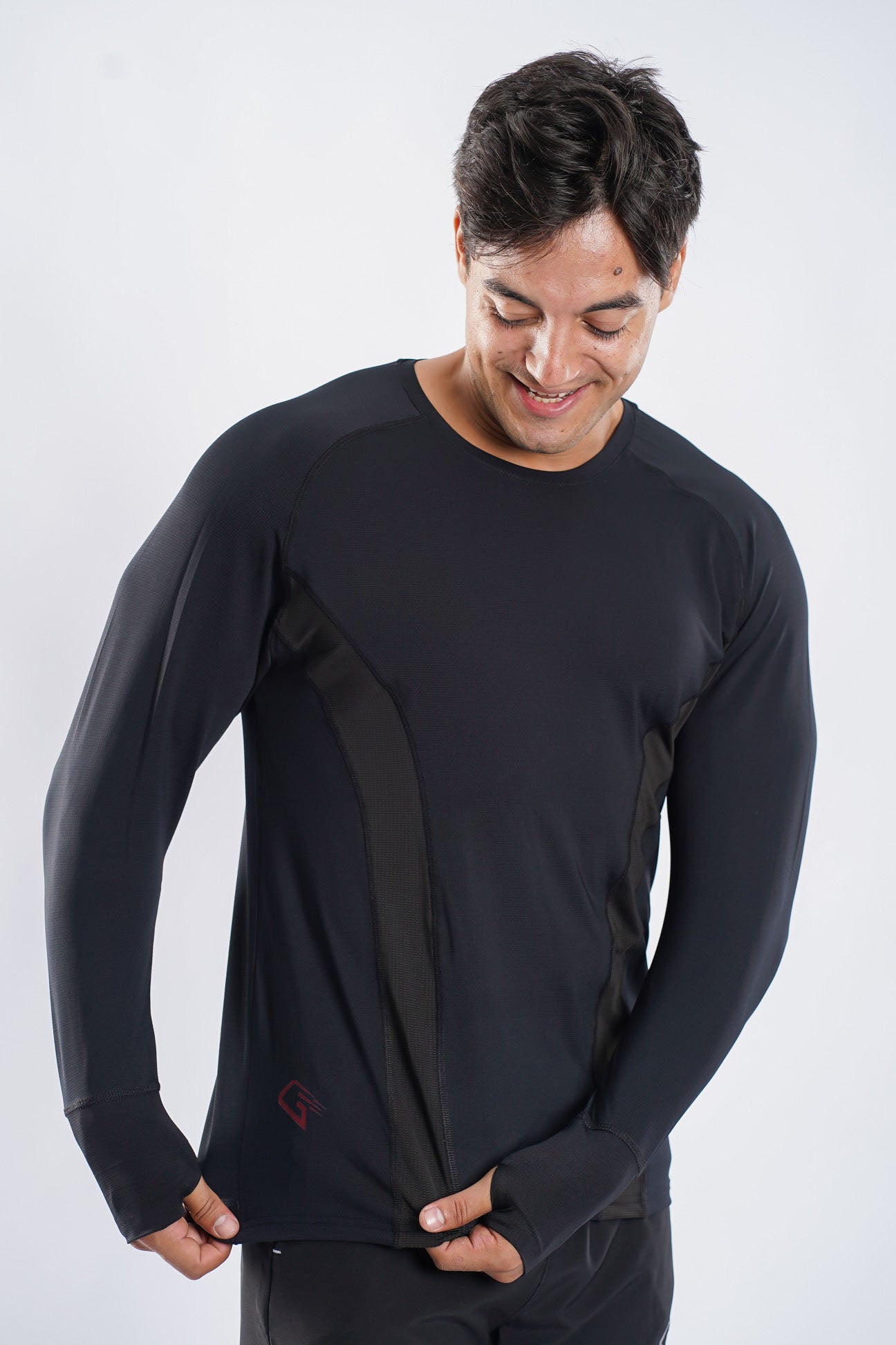 Synthetic Blackout Burst T-Shirt - Black