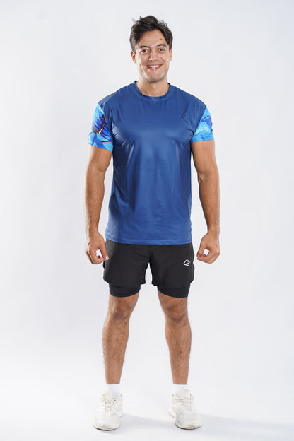 Synthetic Victory Blue Sport T-Shirt - Blue