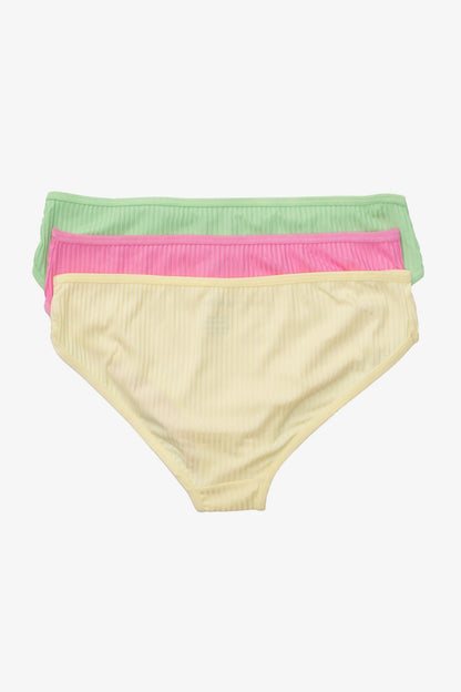 Pack of 3 Colored Brief Panties