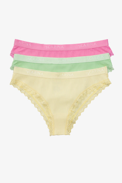 Pack of 3 Colored Bikini Panties