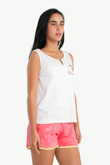 Pajama Set with Tye Dye Shorts