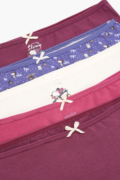 Pack of 5 Colored Brief Panties