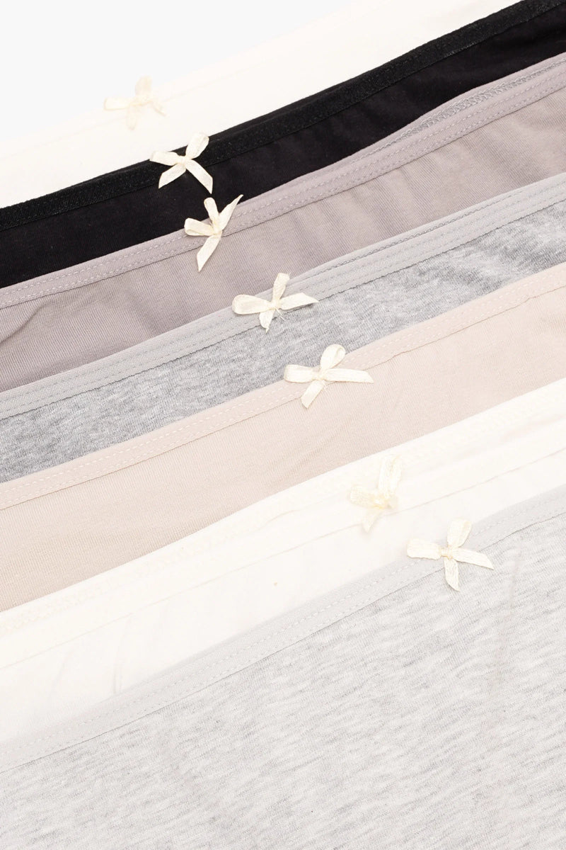 Pack of 7 Cotton Colored Bikini Panties – Multicolor