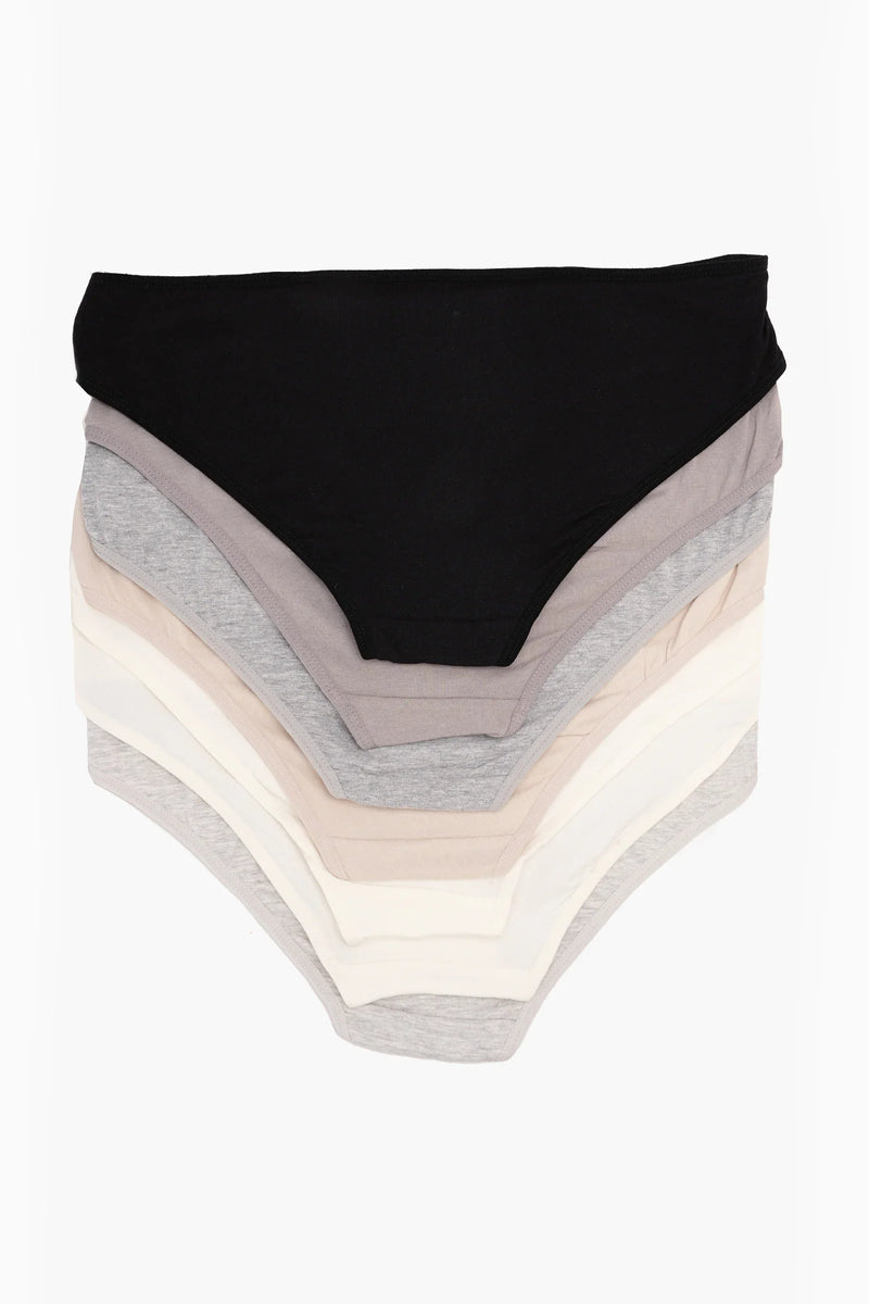 Pack of 7 Cotton Colored Bikini Panties – Multicolor