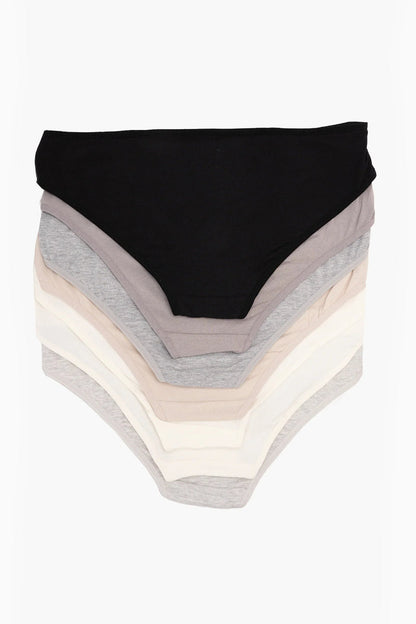 Pack of 7 Cotton Colored Bikini Panties – Multicolor
