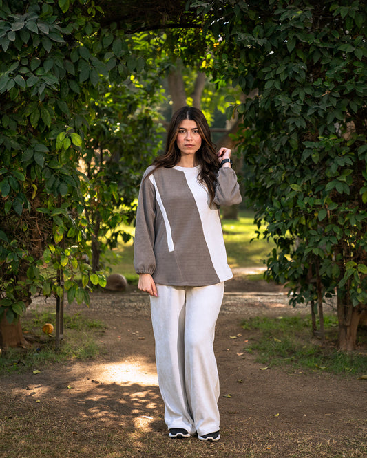 Kashmir Cotton Color block Nursing & Maternity Oversized Top
