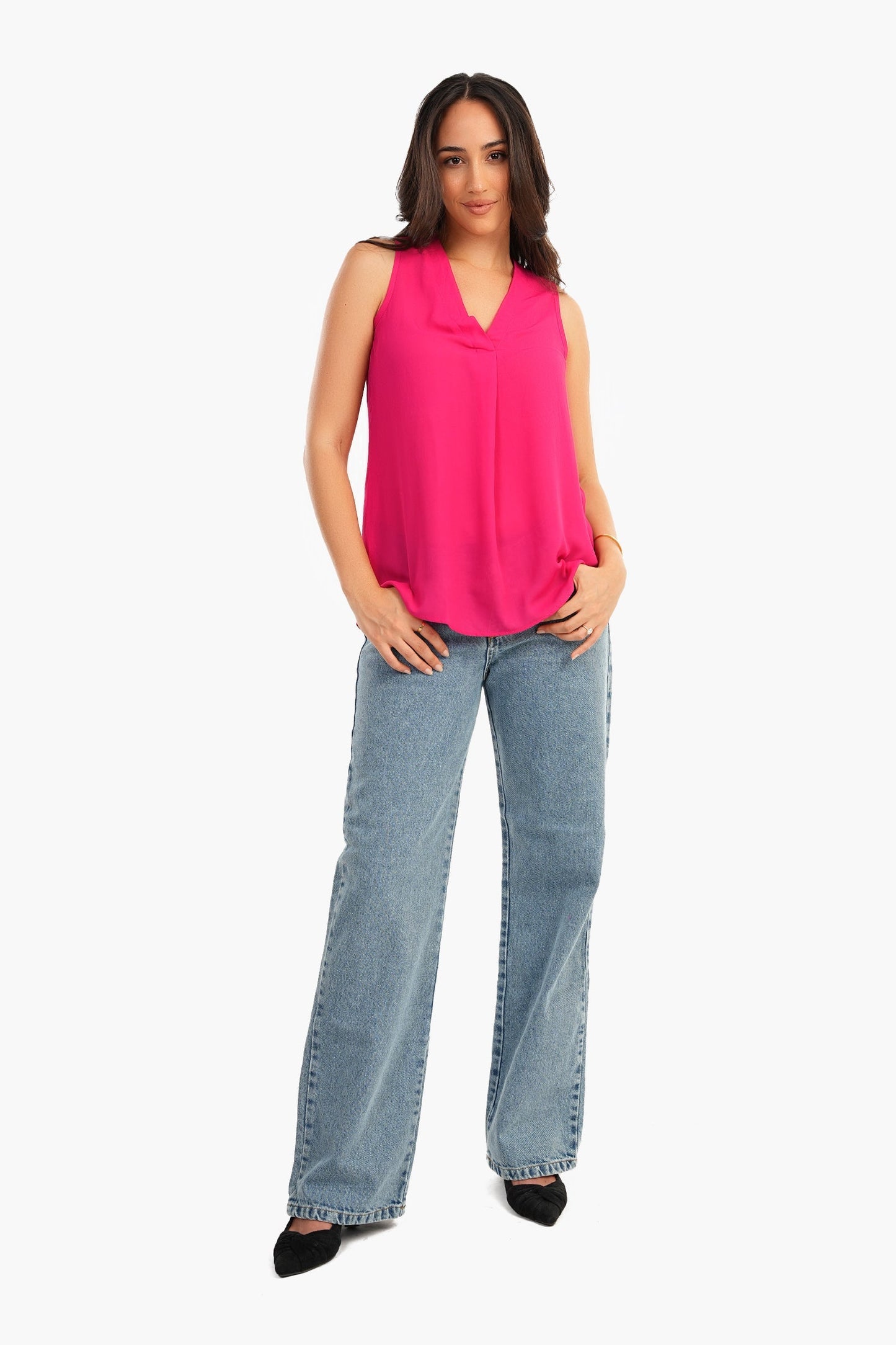 V-Neck Sleeveless Blouse