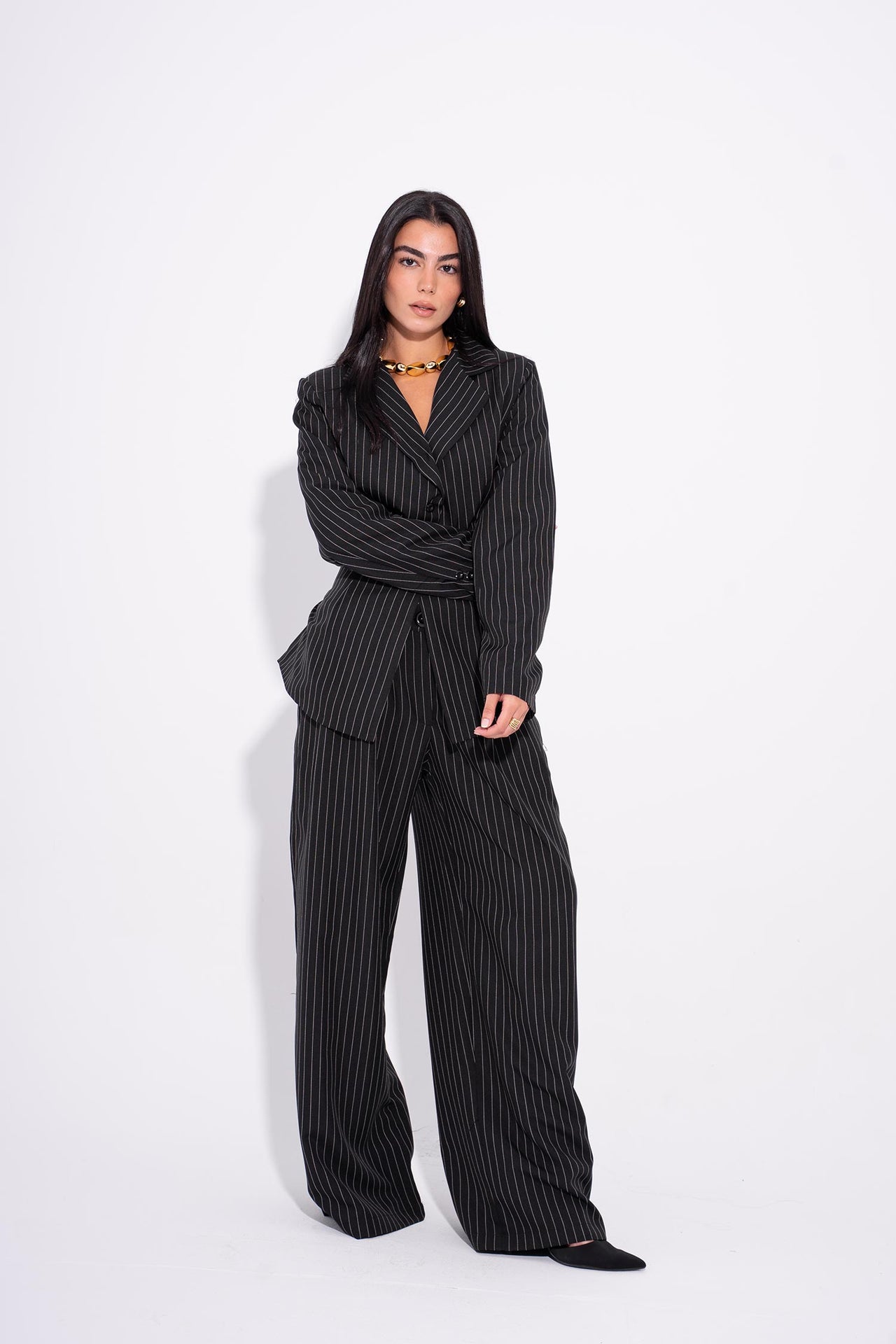 Poplin Colorful Button Shirt – White