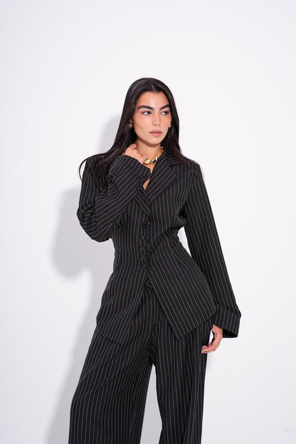 Poplin Colorful Button Shirt – White