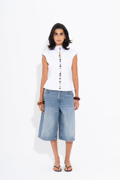 Poplin Solid Shirt - White