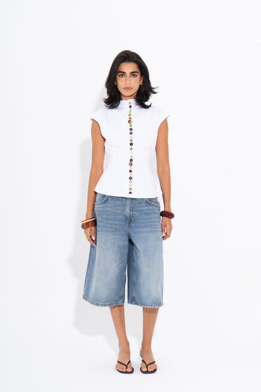 Poplin Solid Shirt - White