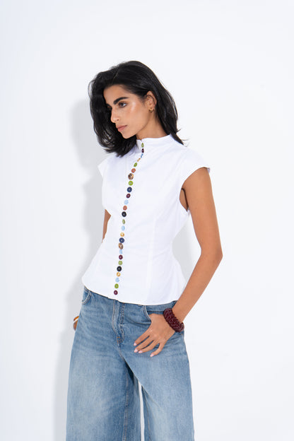 Poplin Solid Shirt - White