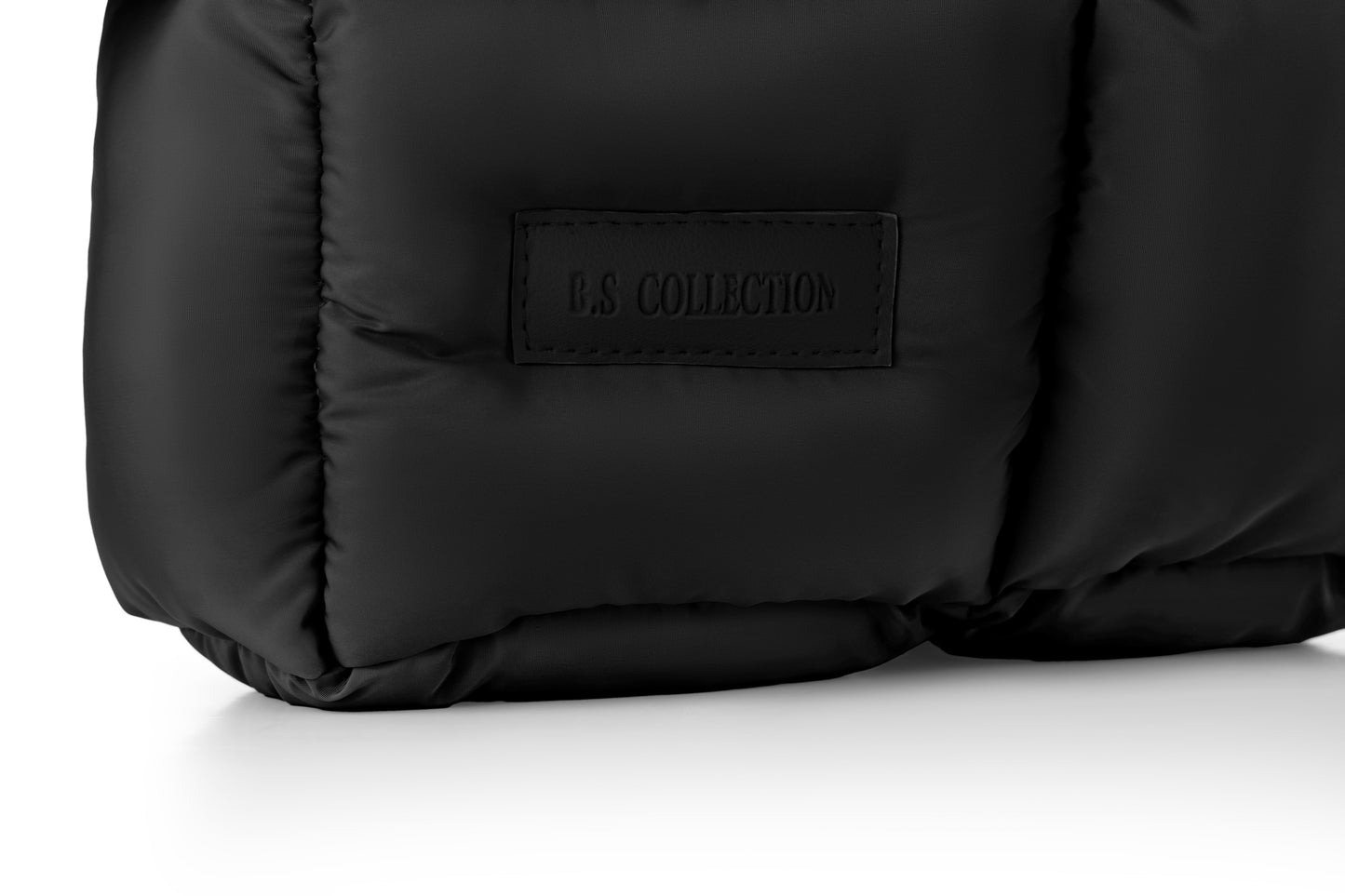 Large Capacity Waterproof Soft Quilted Shoulder Bag - Black
