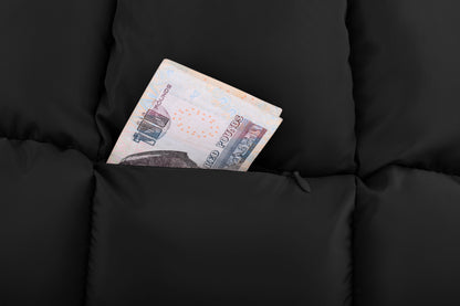 Large Capacity Waterproof Soft Quilted Shoulder Bag - Black