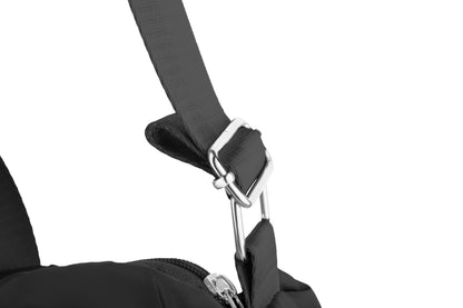 Large Capacity Waterproof Soft Quilted Shoulder Bag - Black