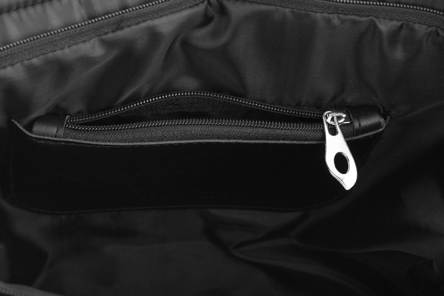 Soft Quilted Fabric Shoulder Bag - Black