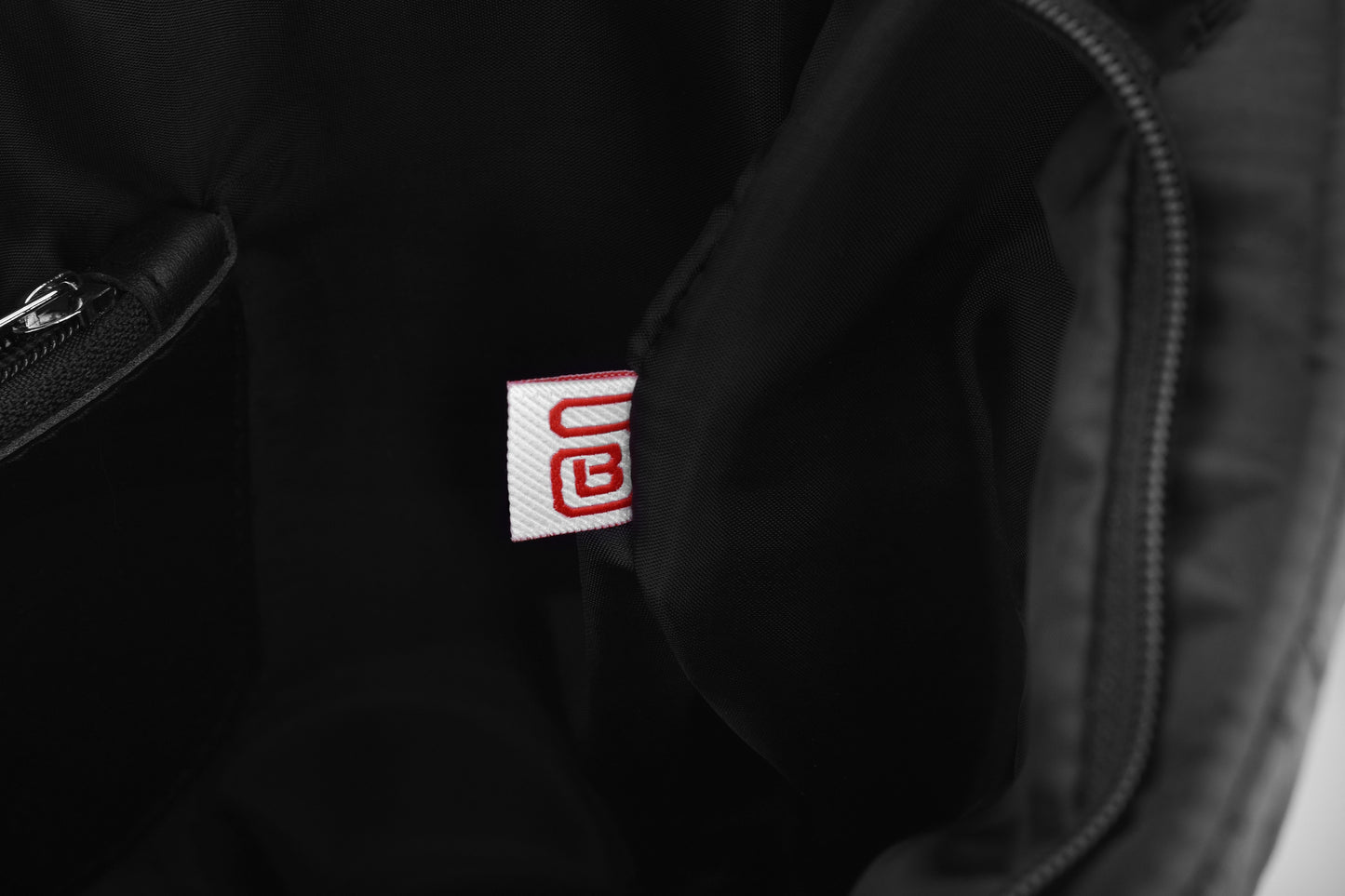 Soft Quilted Fabric Shoulder Bag - Black