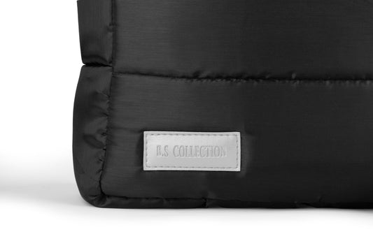 Puffer Medium Size Tote Bag With Wallet - Black