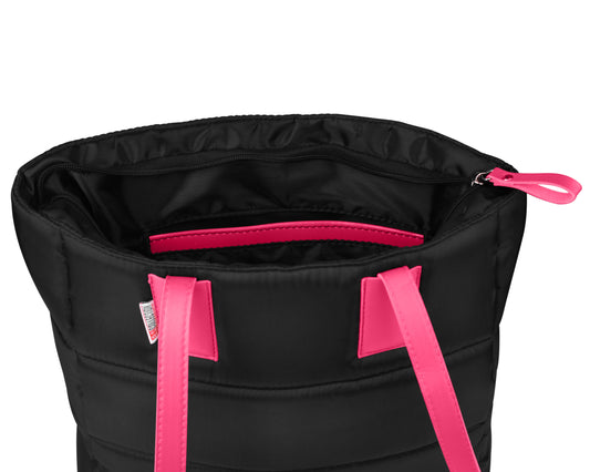 Puffer Medium Size Tote Bag With Wallet  - Pink
