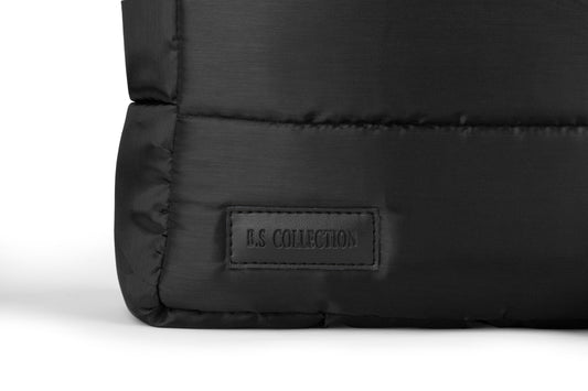 Puffer Medium Size Tote Bag With Wallet - Black