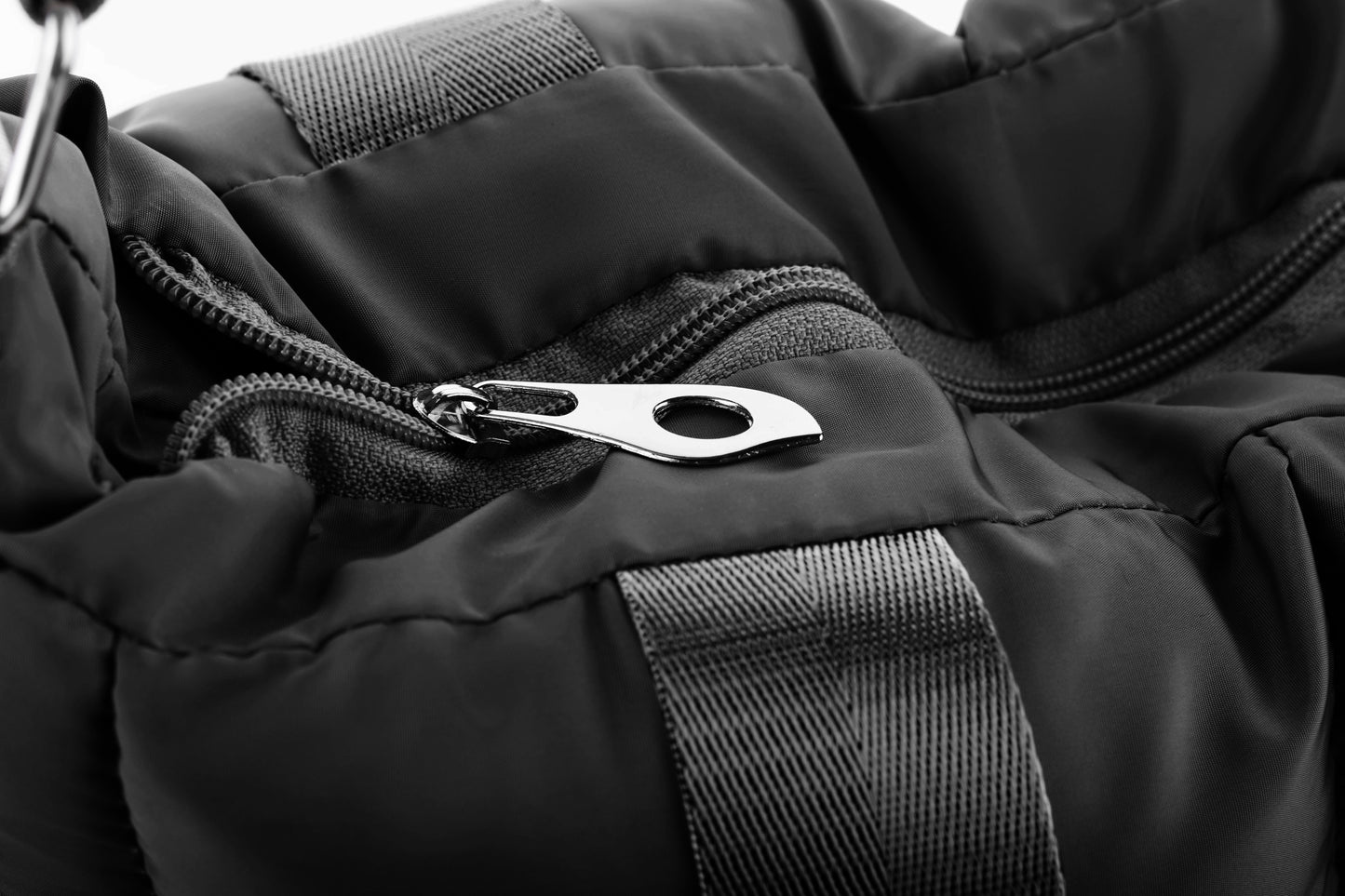 Large Capacity Waterproof Soft Quilted Shoulder Bag - Black.