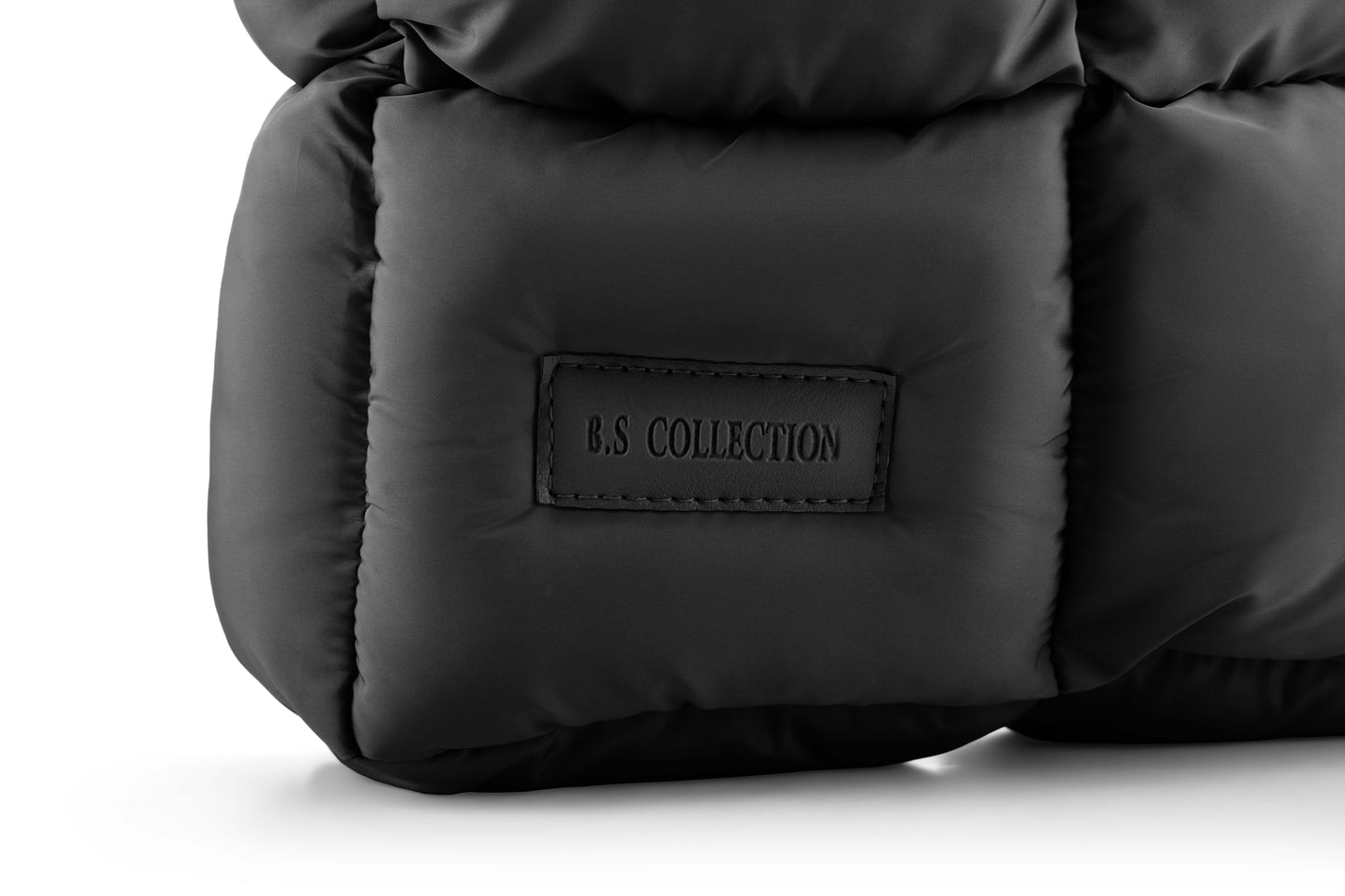 Large Capacity Waterproof Soft Quilted Shoulder Bag - Black.