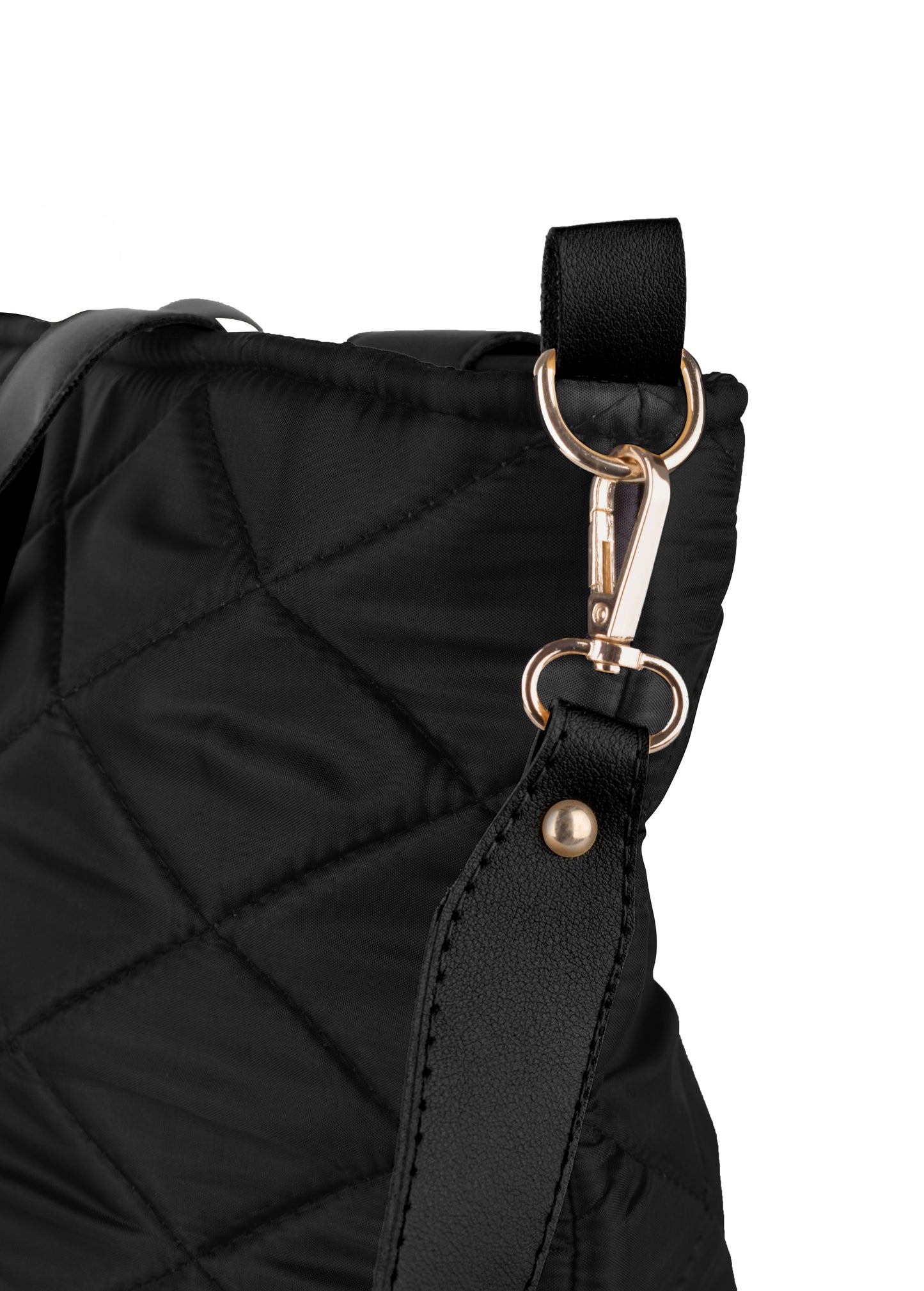 Boom Big Bag Soft Quilted Canvas Shoulder Bag - Black