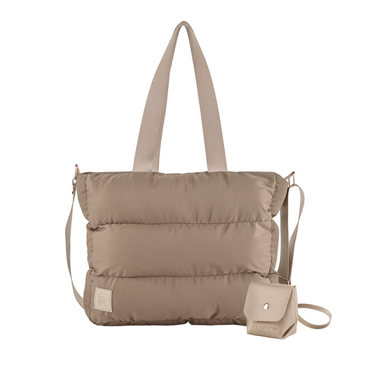 Waterproof M-Pillow Tote Bag - Beige