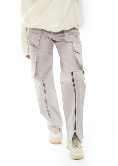 Heavy Cotton Gabardine Cargo Pants – Light Grey