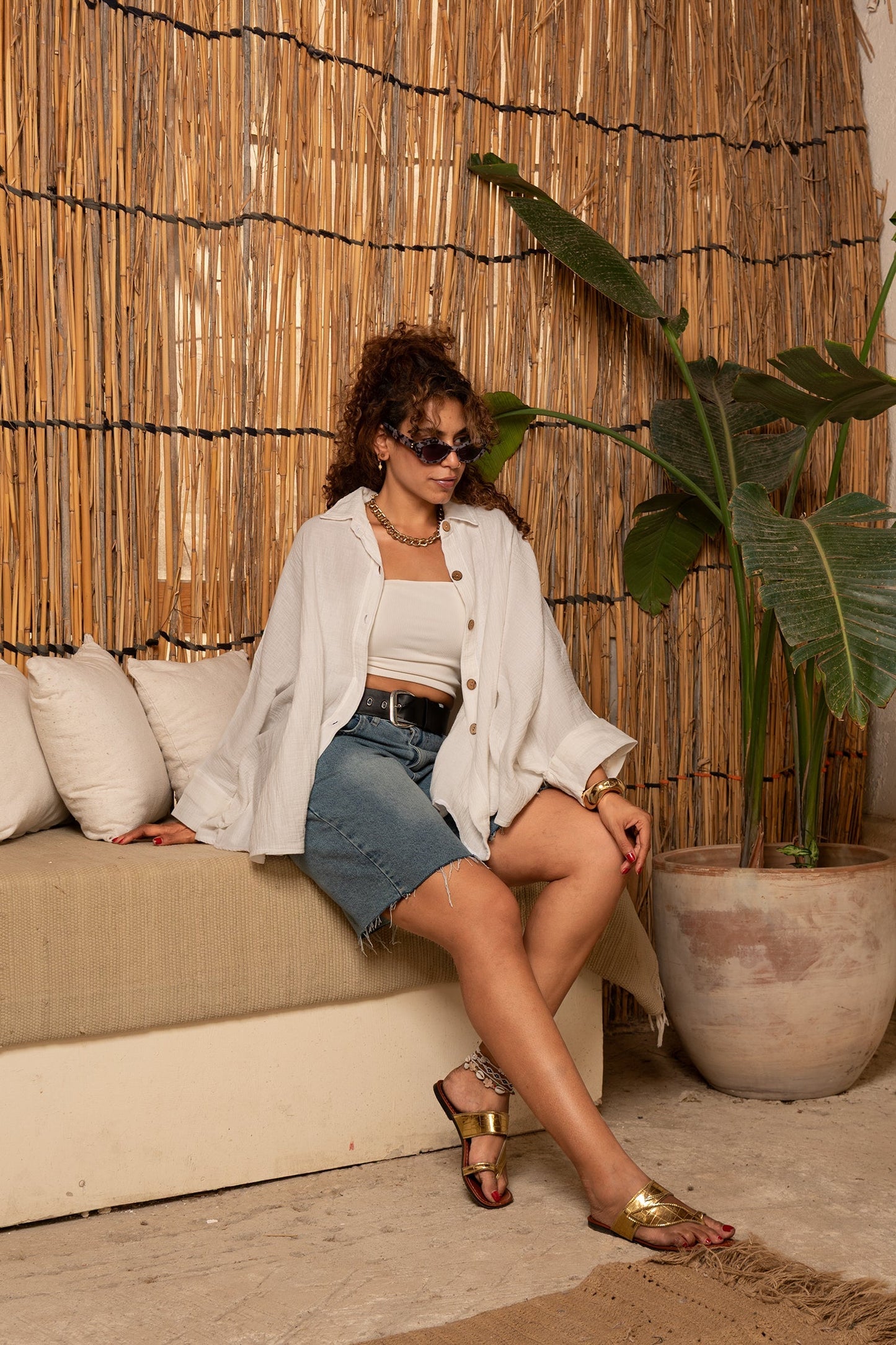 Oversized Button-Down Shirt