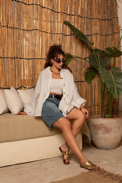 Oversized Button-Down Shirt