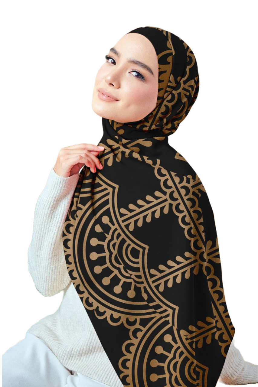 Printed Chiffon Crepe Scarf