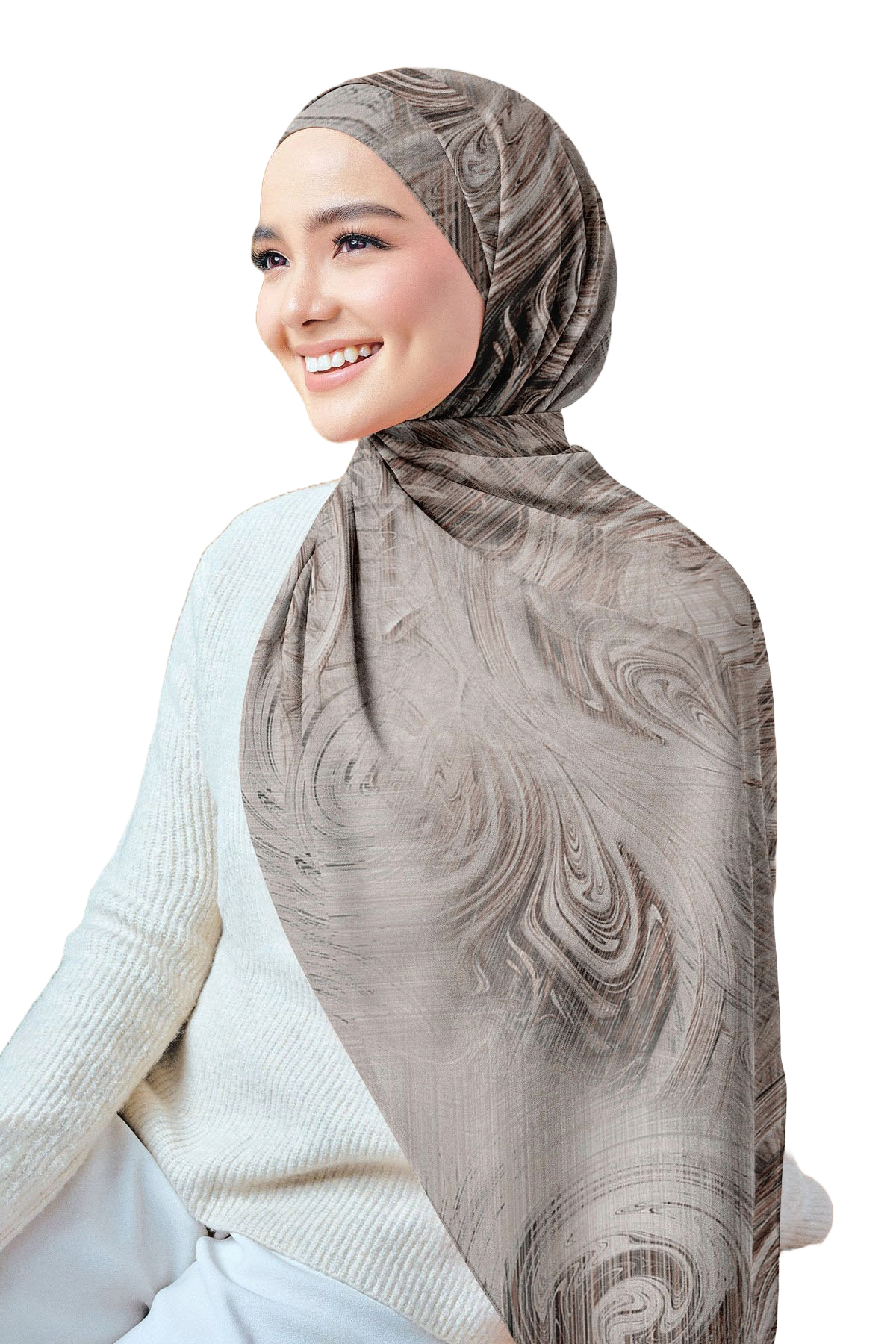 Printed Chiffon Crepe Scarf