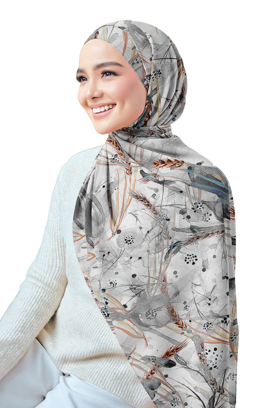 Printed Chiffon Crepe Scarf