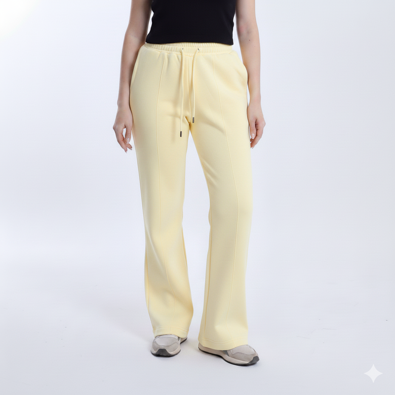 Melton Solid Sweatpants – Yellow