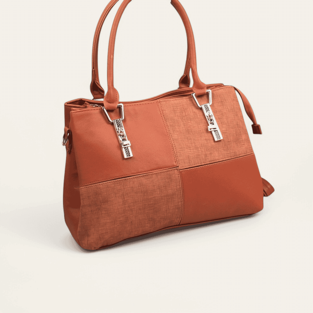 Leather Patchwork Hand Bag with Cross Hand – Havan