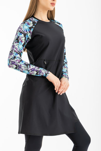 Lycra Motion Wave Swim Top - Multicolor