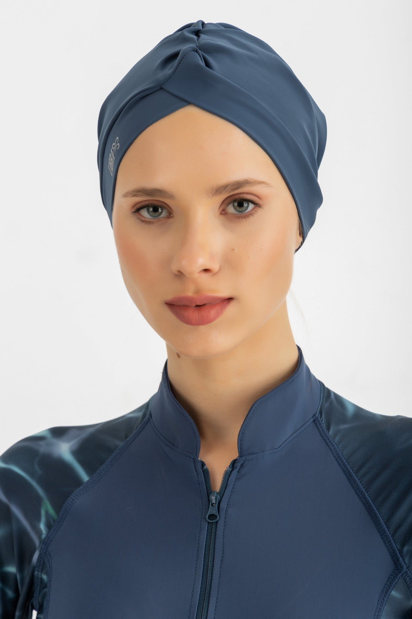 Lycra Sleek Swim Turban - Navy