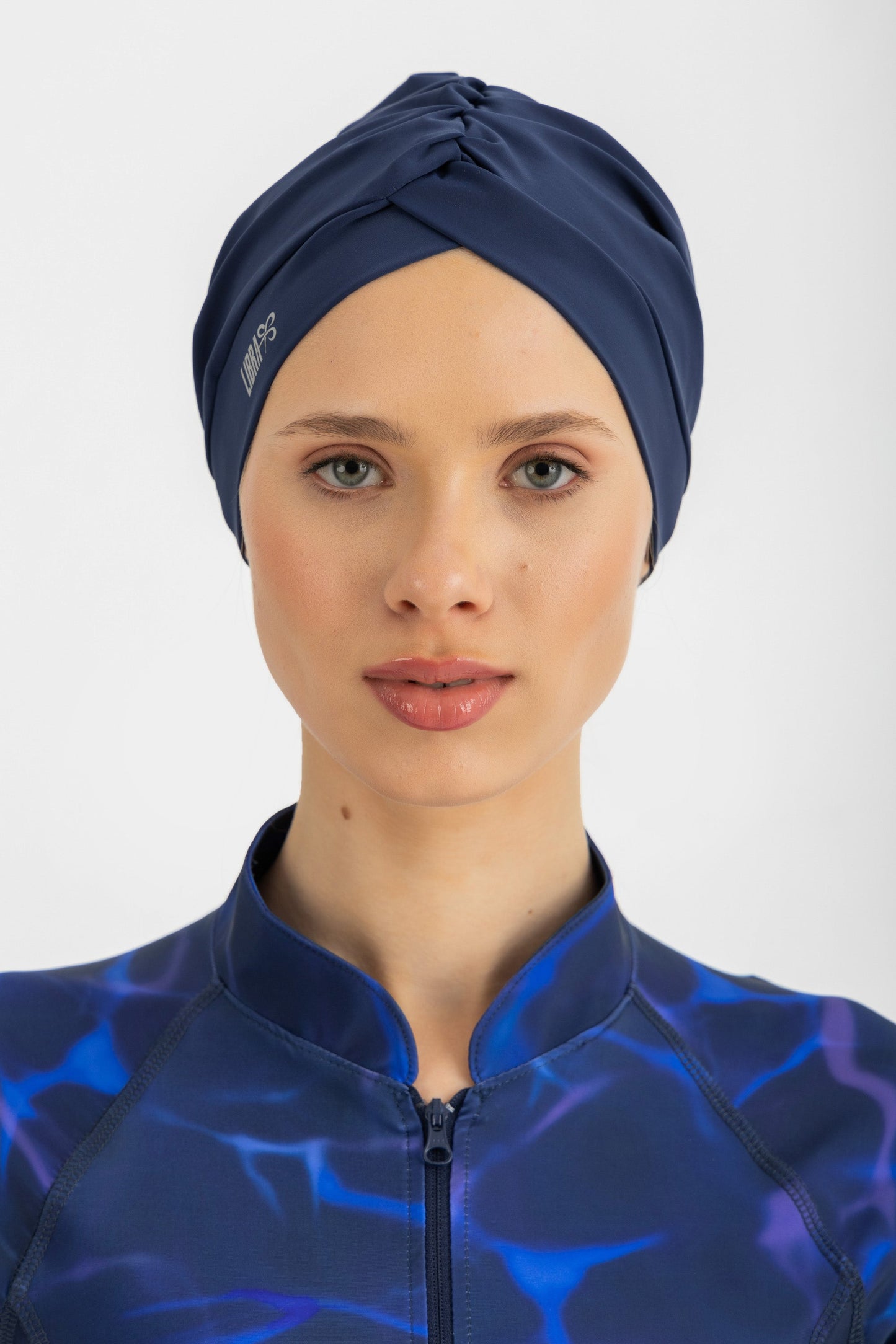 Lycra Sleek Swim Turban - Navy