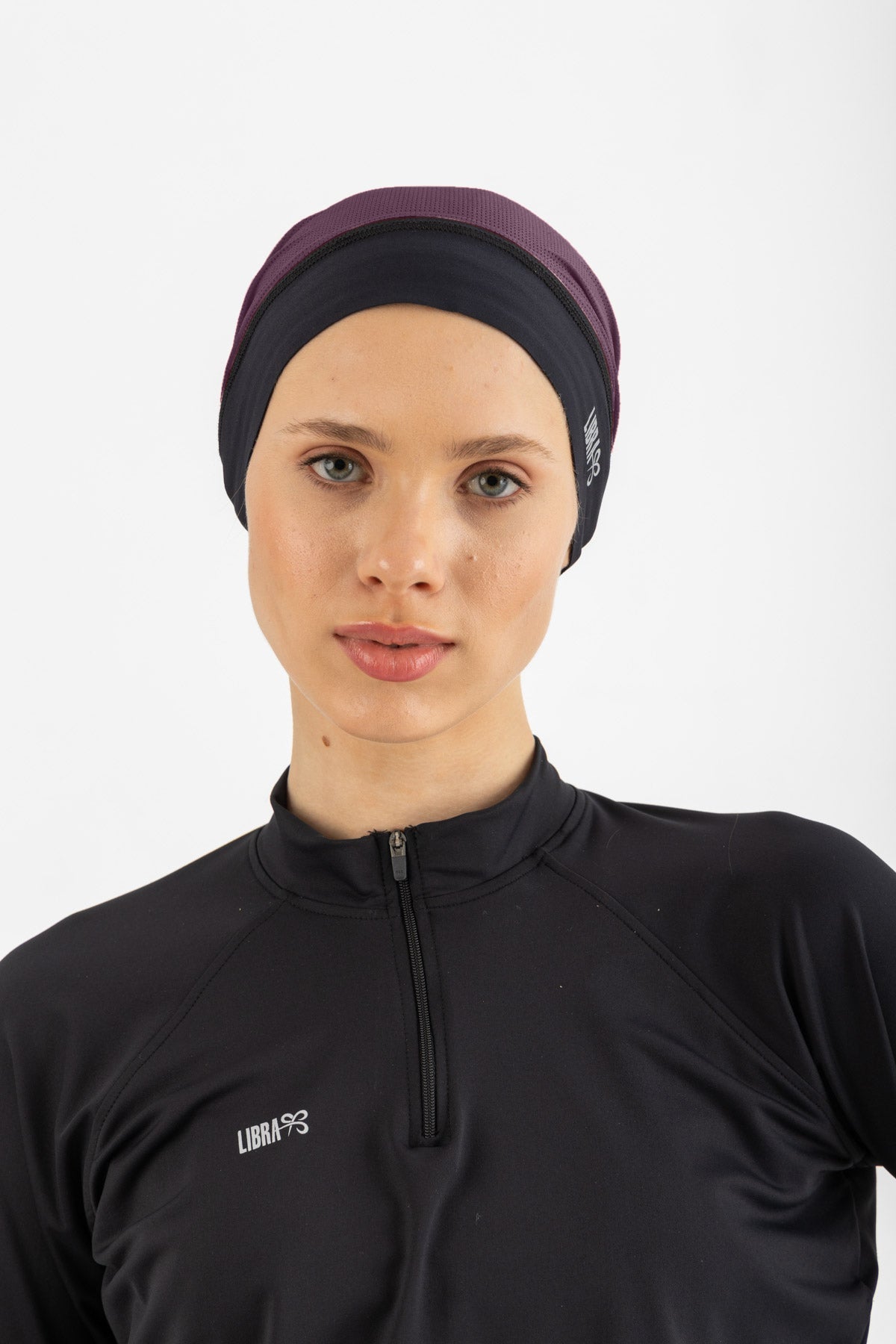 Lycra Modern Head Turban - Plum