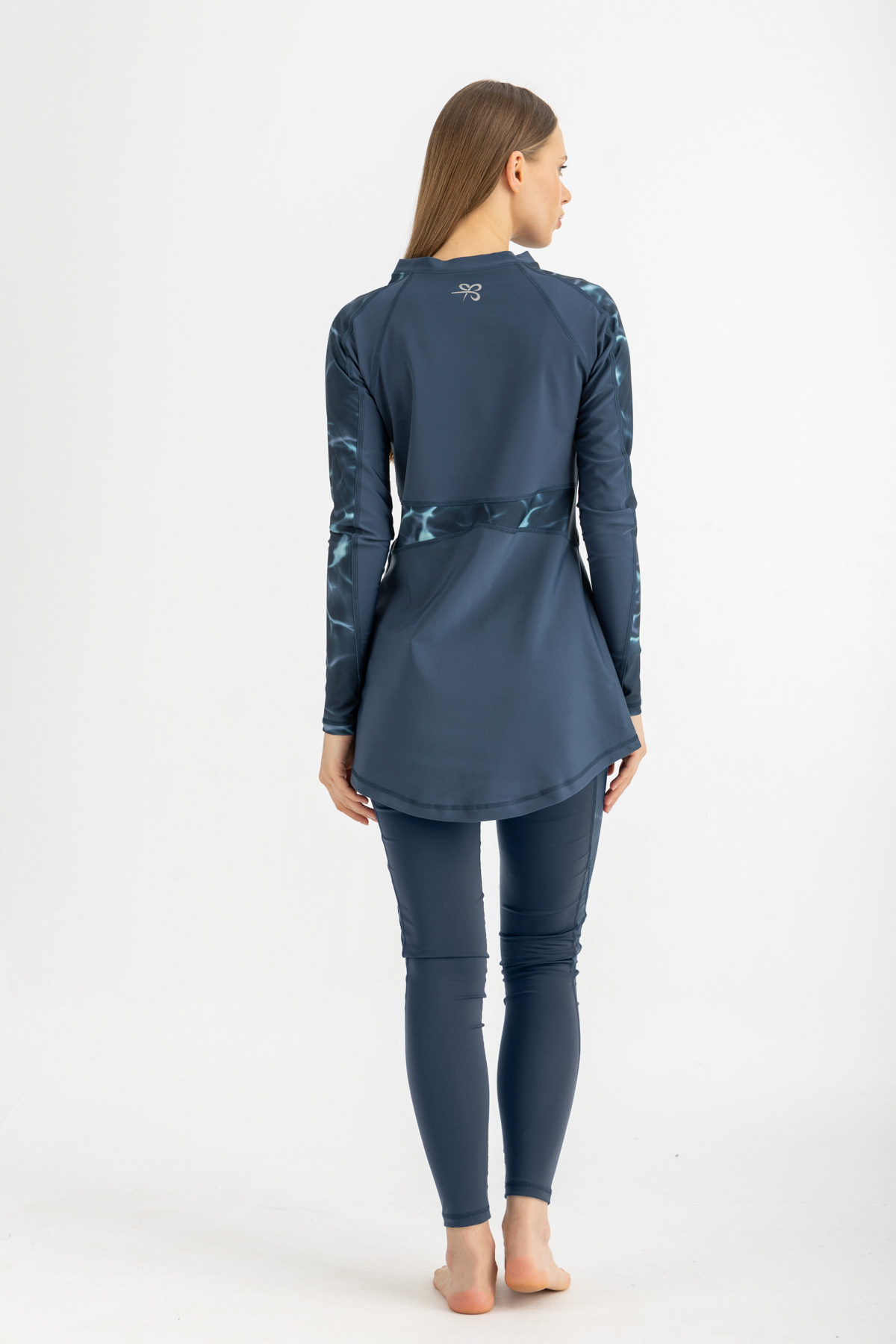 Lycra Asymmetrical Basic Swimsuit - Deep Green