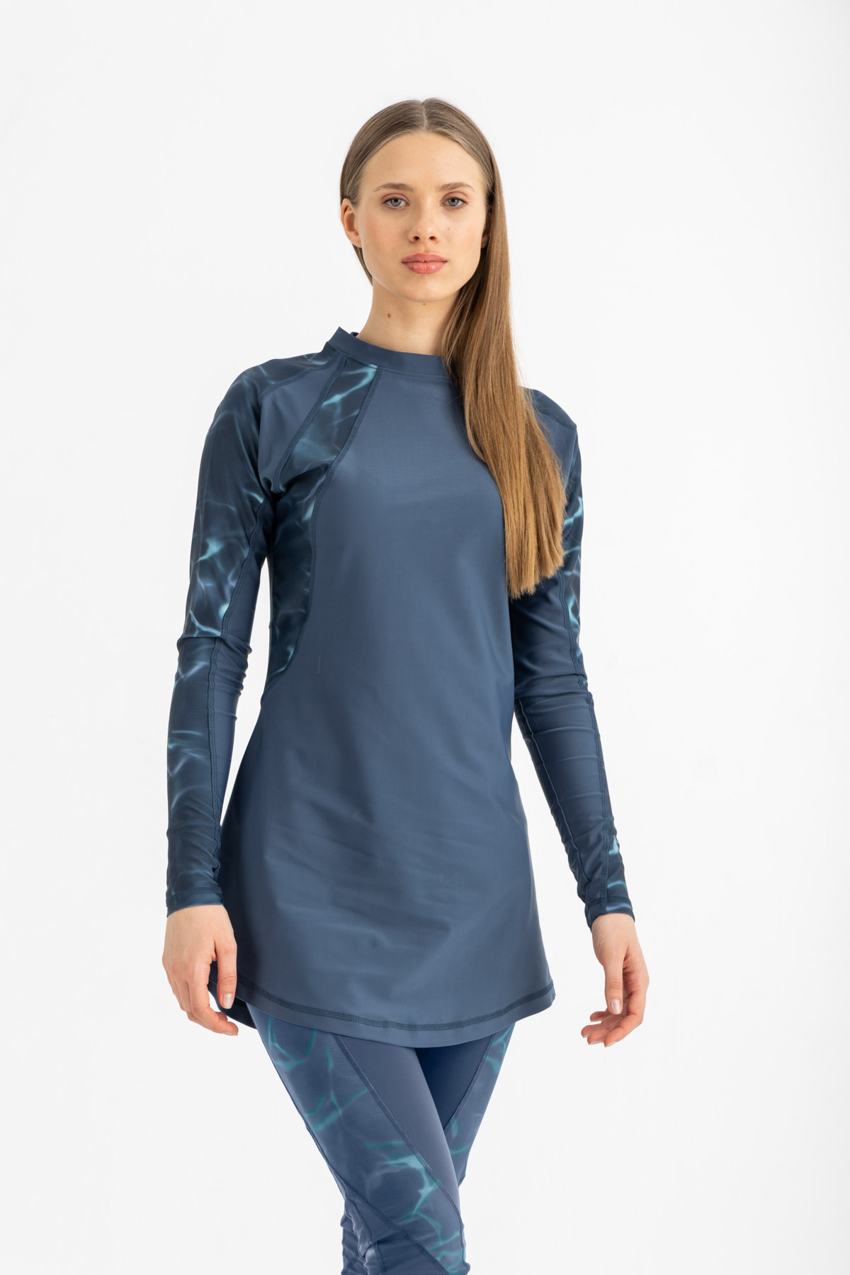 Lycra Asymmetrical Basic Swimsuit - Deep Green