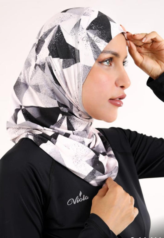 Geo Fit Sports Hijab - Multicolor
