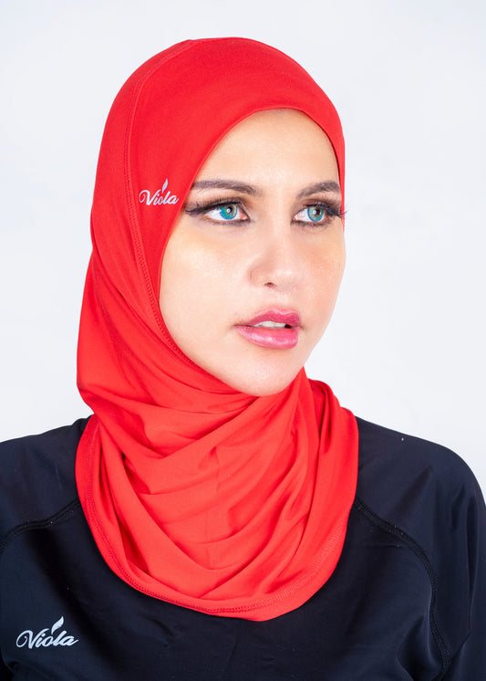 Aero Fit Sports Hijab - Red