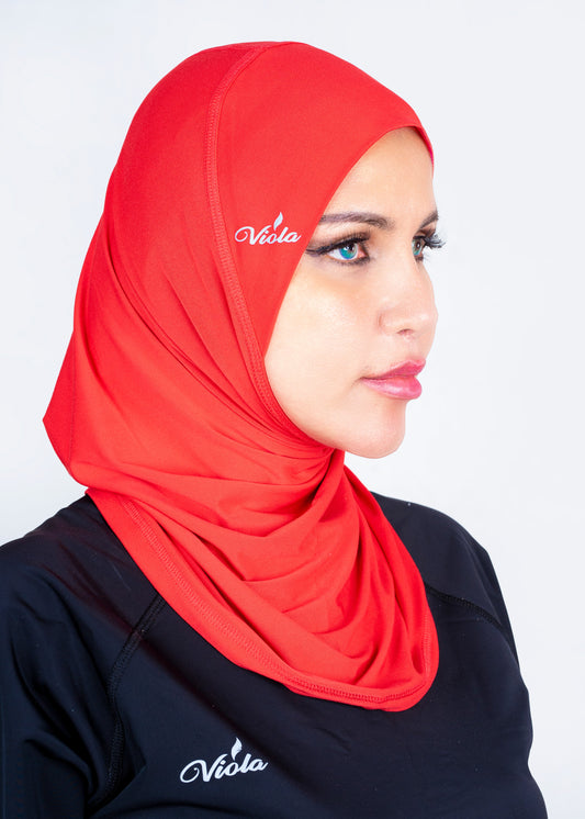 Aero Fit Sports Hijab - Red