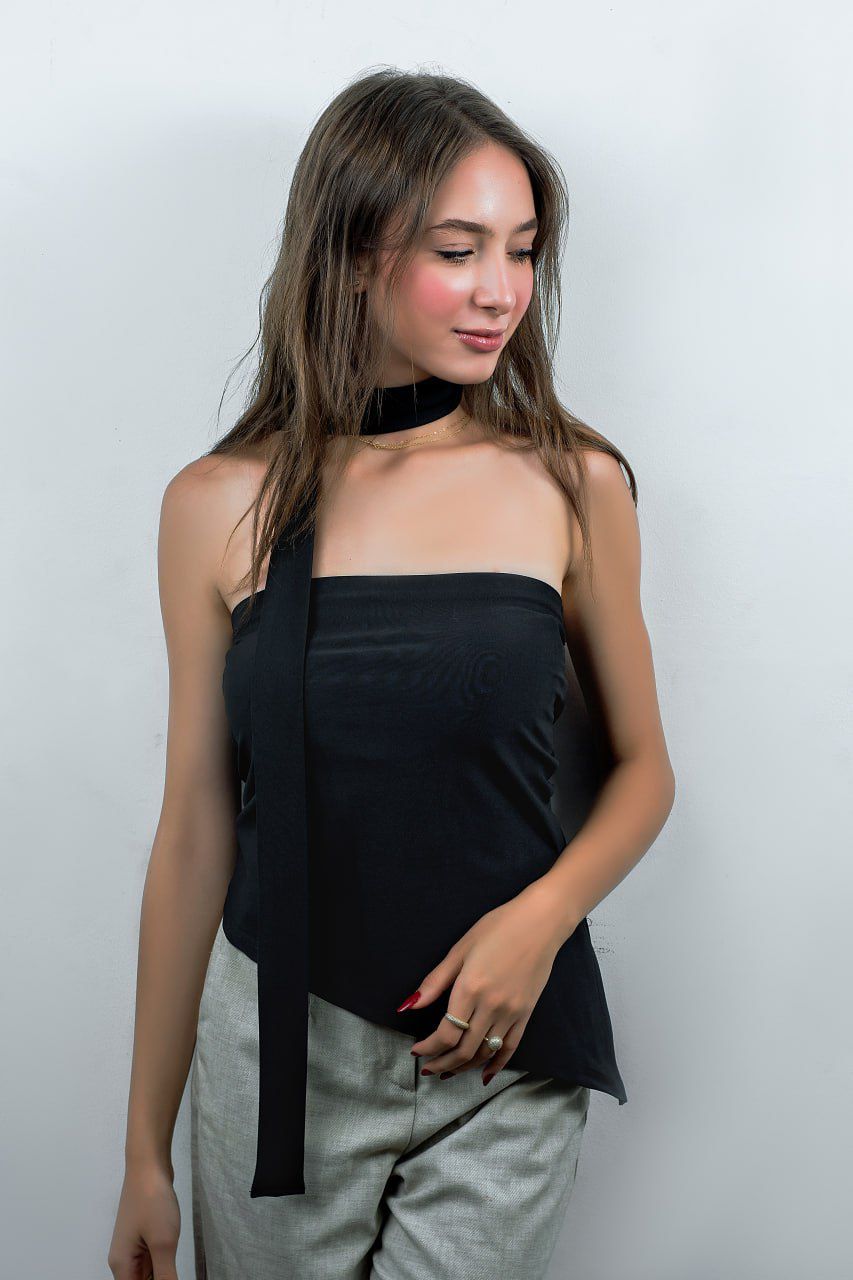 Jersey Detachable Sleeveless Choker Top