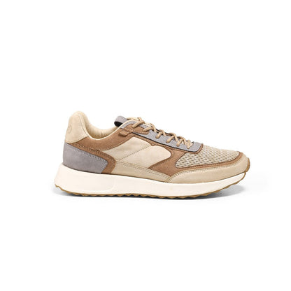 Suede Leather Sneakers- Beige