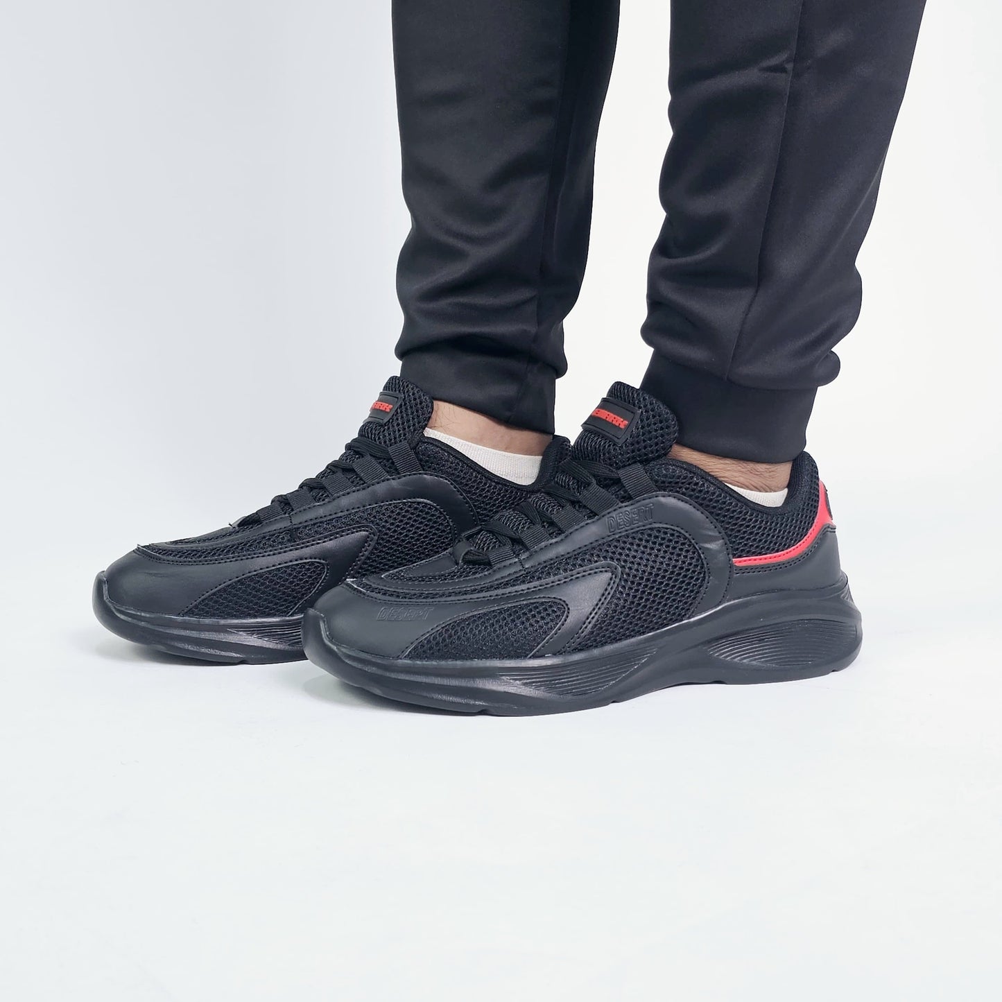 Mesh Shadow Men Sneakers - Black